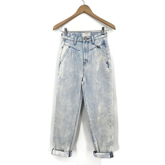 New One Teaspoon Streetwalkers Jeans Womens 22 Florence Light Blue High Waist - Picture 2 of 7